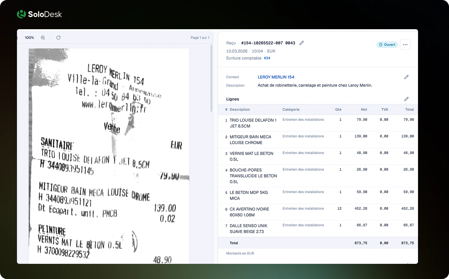 Lecture ligne par ligne SoloDesk vs scan à quatre champs Milkee