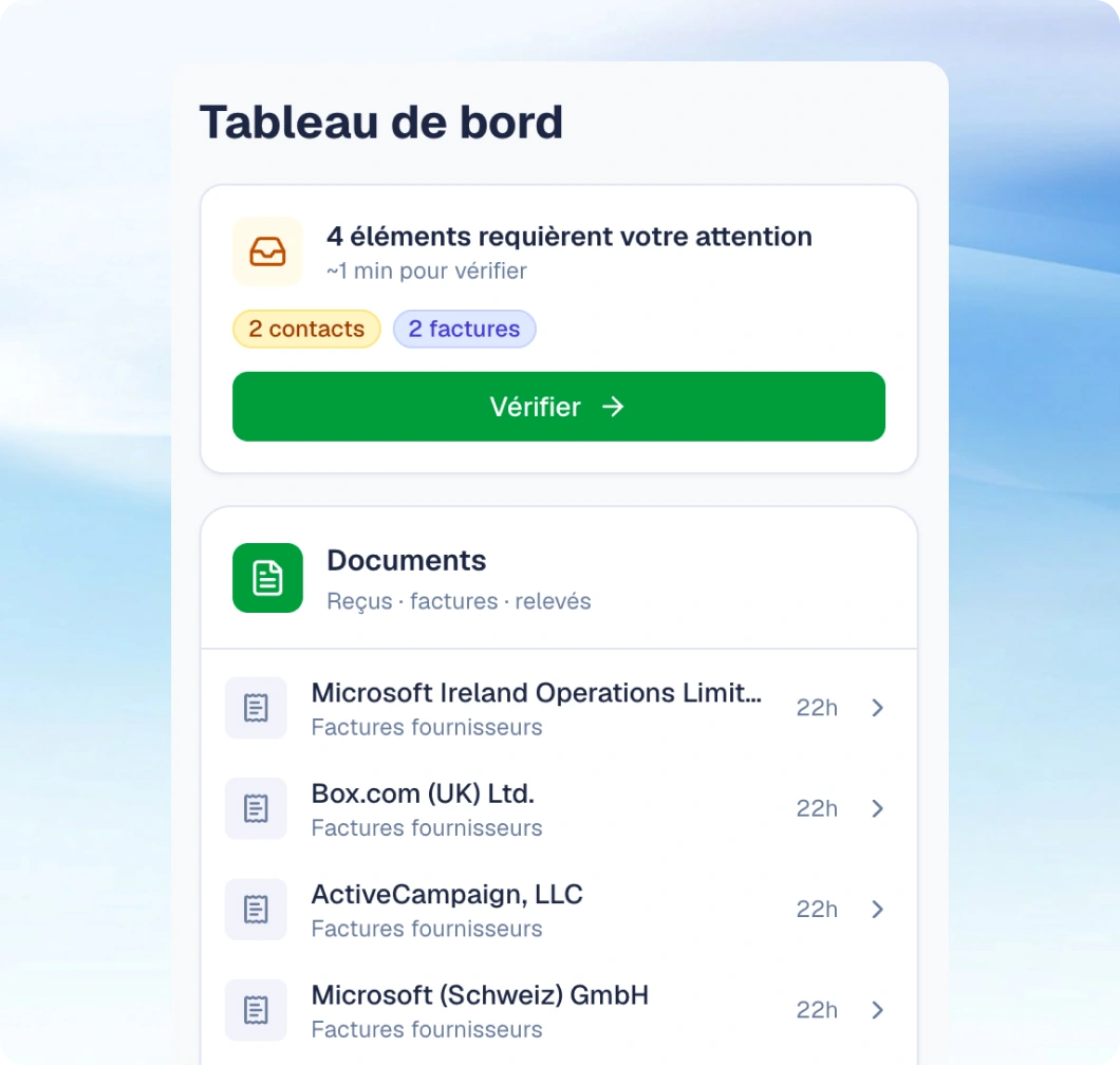 Flux de résolution avec documents regroupés par contact