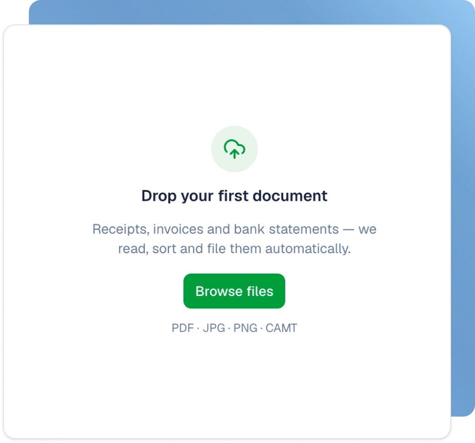 Document capture — drag, snap, or upload