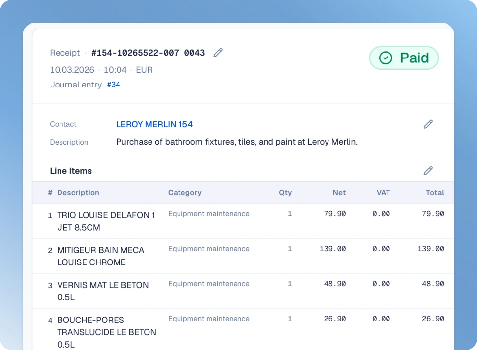 Recurring supplier rules applied automatically