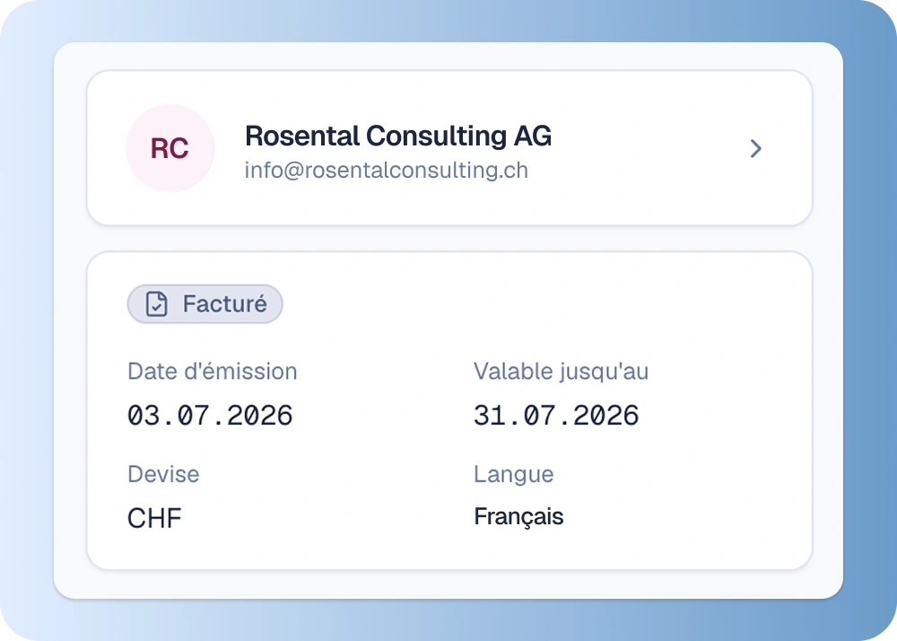 Conversion devis en facture